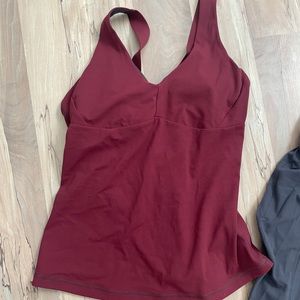 Prana maroon layna bra tank NWT size small